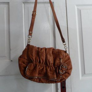 NWOT Brown Leather Upper Junior Drake Crossbody Bag